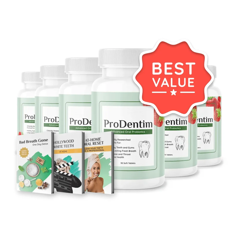 ProDentim 6 bottles package — oral probiotic pricing